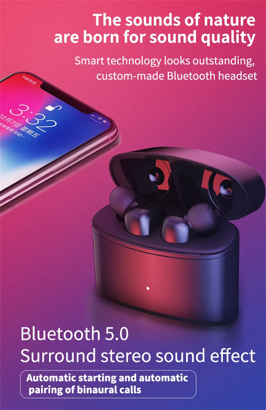 Беспроводные спортивные наушники Mini Twins True Bluetooth стереонаушники для занятий