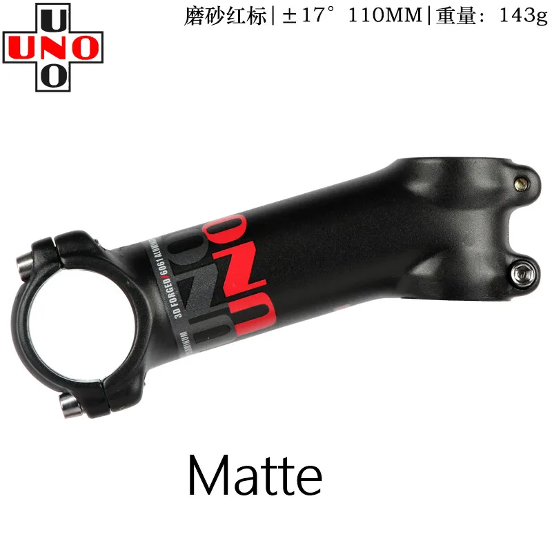 Matte17 degree 110MM UNO красный вынос руля велосипеда Сверхлегкий 7 17 градусов MTB дорожный велосипед стволовых для вилка 28,6 31,8 мм 60/70/80/90/100/110/120/130 мм велосипедный вынос руля King Kalloy - Цвет: Matte17 degree 110MM