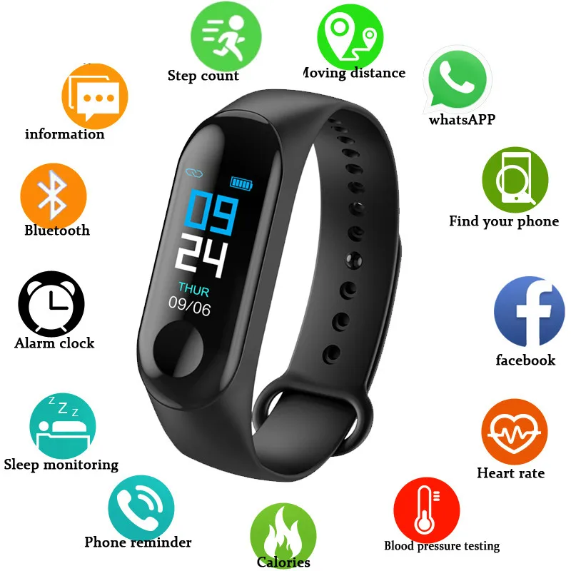 Smart Watch Men Women Heart Rate Monitor Blood Pressure Fitness Tracker Smartwatch Sport Clock Bracelet For IOS Android | Электроника