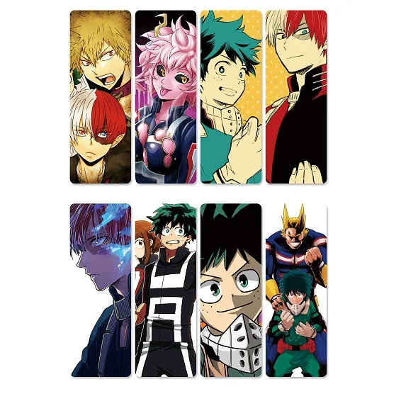 Style 5 8 шт. My Hero Academy аниме марки книг водонепроницаемый прозрачный ПВХ пластиковая Закладка красивая книга метки подарок - Цвет: Style 5