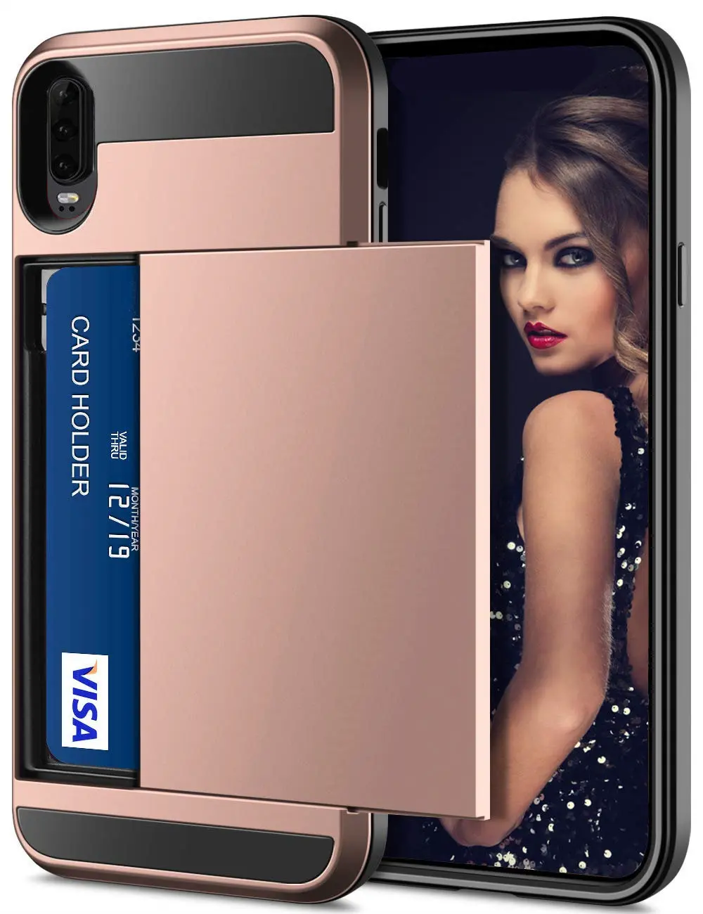 Для huawei P30 Pro Lite P20 P Smart чехол с отделением для карт карман для раздвижной двери чехол для huawei P20 Pro LITE P smart P30pro