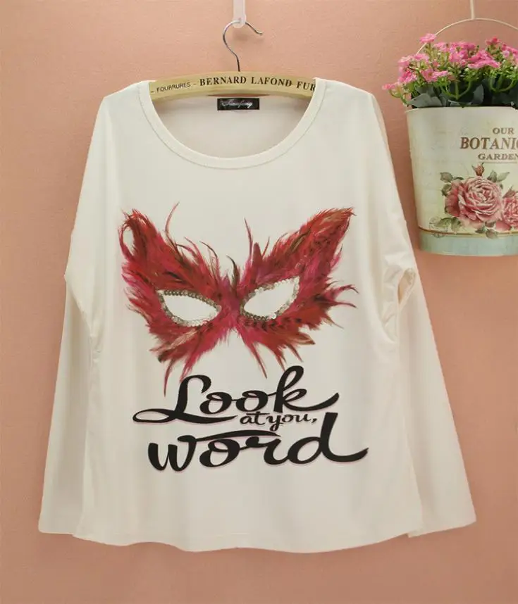 Очаровательная Маскарадная маска с рисунком летучая мышь футболка длинным