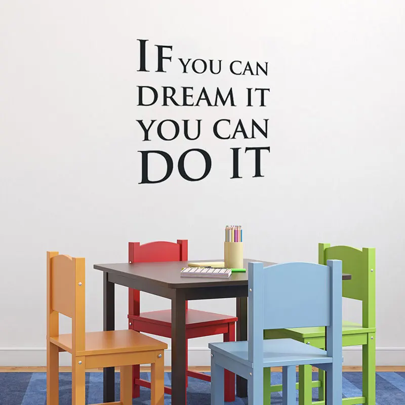 Настенная Наклейка stizzy Quotes If You Can Dream It настенные наклейки для детей Съемный