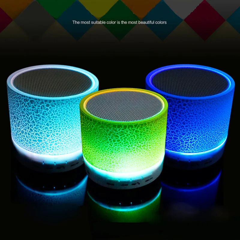 JQAIQ Led портативные световые колонки Bluetooth динамик беспроводной для телефона Fm