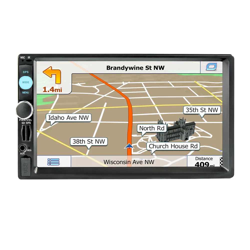 8702 7-дюймовый сенсорный экран многофункциональный плеер транспортное средство GPS