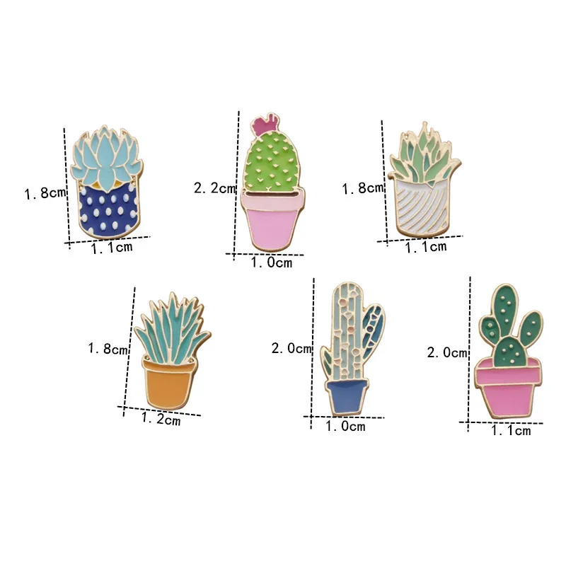 3 6 шт. эмалированные броши в виде кактуса|enamel pin brooch|decorative broochpin brooch |