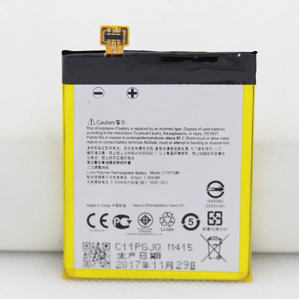 

10pcs/lot 2050mah Lithium Polymer Batteries for A500G Z5 ASUS ZenFone 5 T00J C11P1324 internal replacement