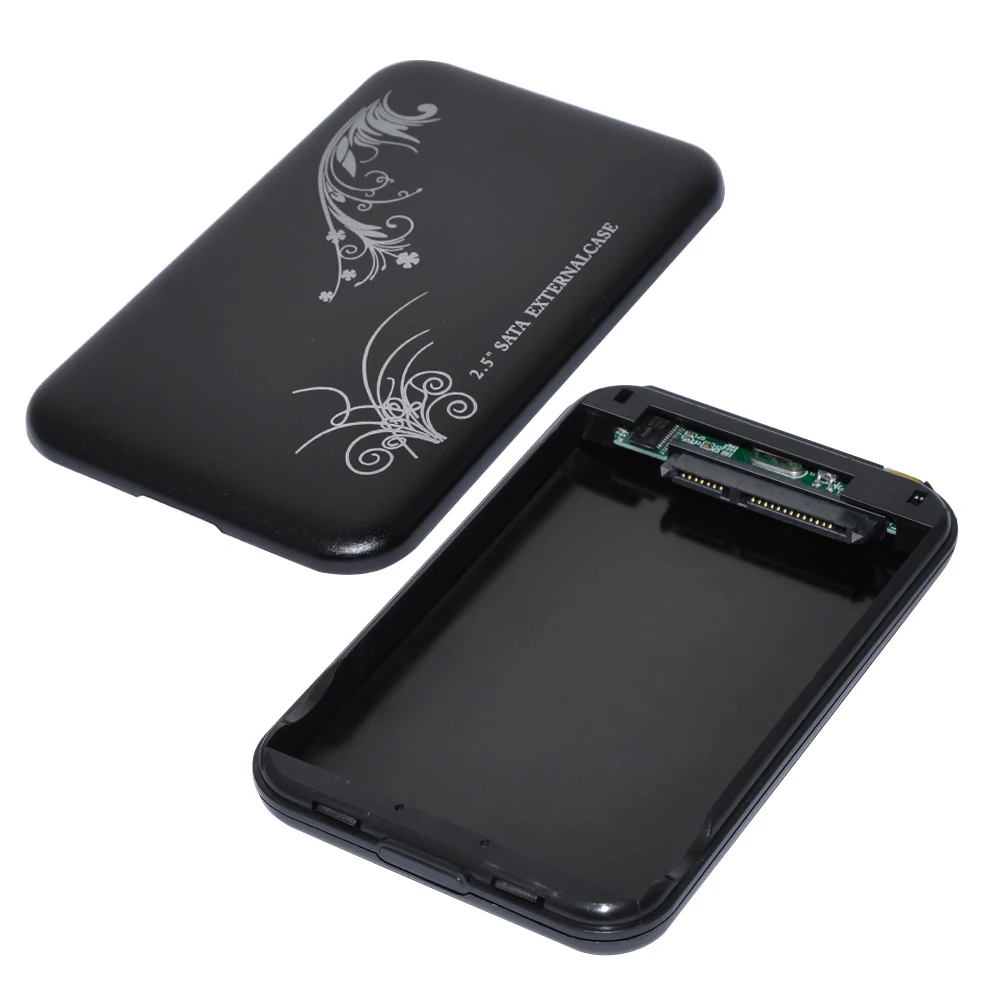 Алюминиевый пластиковый внешний жесткий диск Caddy SATA к USB 2,0 SSD чехол 2,5 дюйма для ноутбука