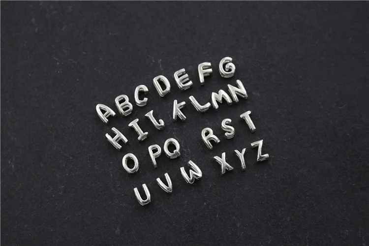 Anenjery 925 пробы серебро A~ Z начальные буквы в форме сердца Подвески DIY использовать для цепи ожерелье S-P363