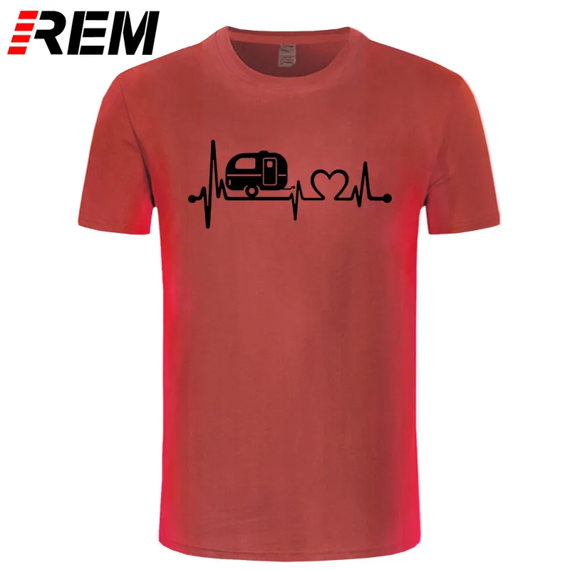 REM, горький кофе, новые летние хлопковые мужские футболки, топы, футболки с короткими рукавами, Camper, для путешествий, Hiker, Camper, Heartbeat, футболка