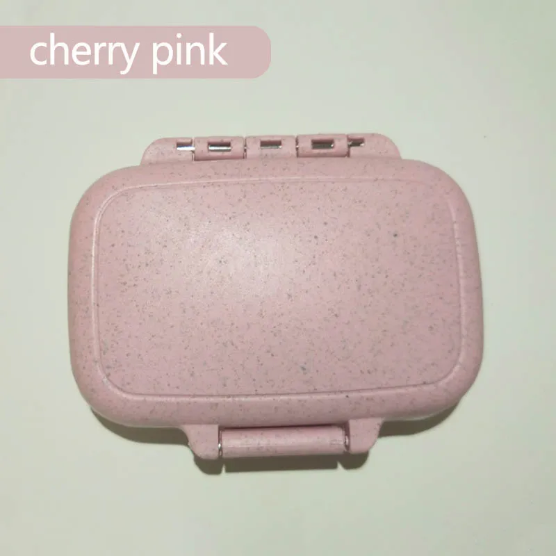cherry pink Настольный органайзер медицинские контейнеры мини-таблетки чехол ящик для хранения медицины Водонепроницаемый 1 шт. Портативный аксессуары для путешествий - Цвет: cherry pink