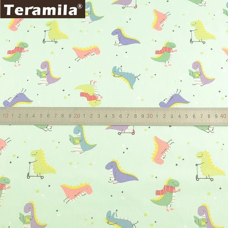 Teramila хлопковая ткань милый динозавр дизайн Tissu детская ткань Сделай Сам Лоскутная Подушка стеганый швейный домашний текстиль простыня