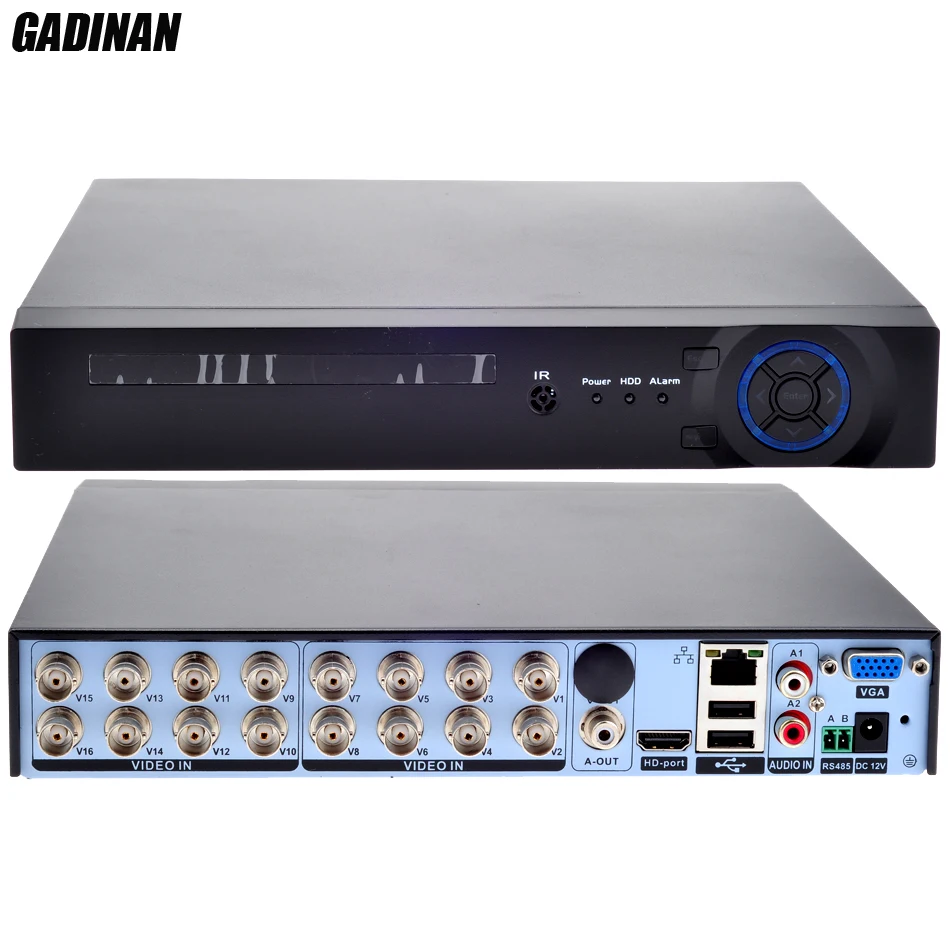 GADINAN 16CH AHD DVR 1080N для CCTV Камера Смешанная процентная ставка: 8CH + IP 960 P ONVIF сеть NVR H.264