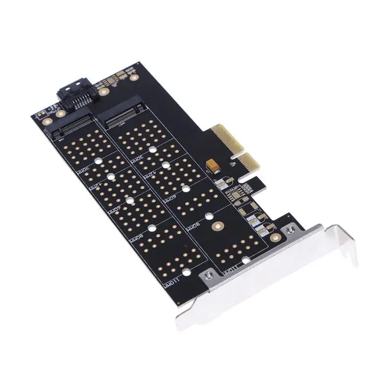 PCI Express PCI-E 4x к NVMe M.2 NGFF B ключ + M SSD слот карты адаптера двойной порты и разъёмы