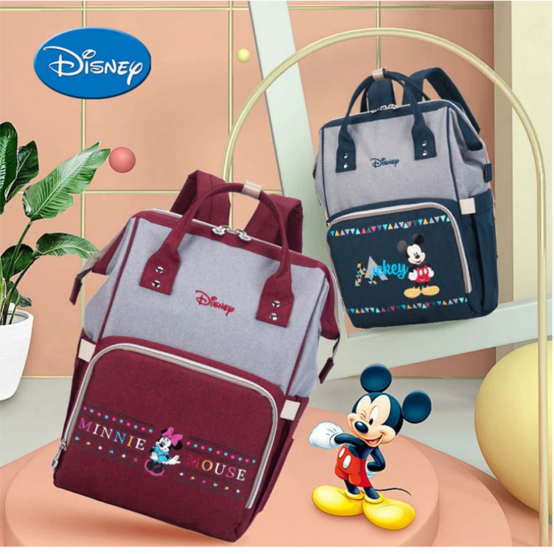 Disney Микки и Минни Маус сумки для подгузников Сумка для детской коляски путешествия рюкзак большой ёмкость Мумия средства ухода за кожей будущих мам