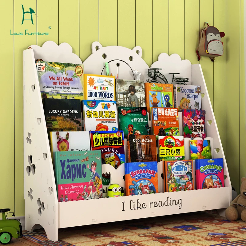 

Louis fashion Children's Bookcases bookshelf simple cartoon baby floor storage bookcase newspaper frame kindergarten picture