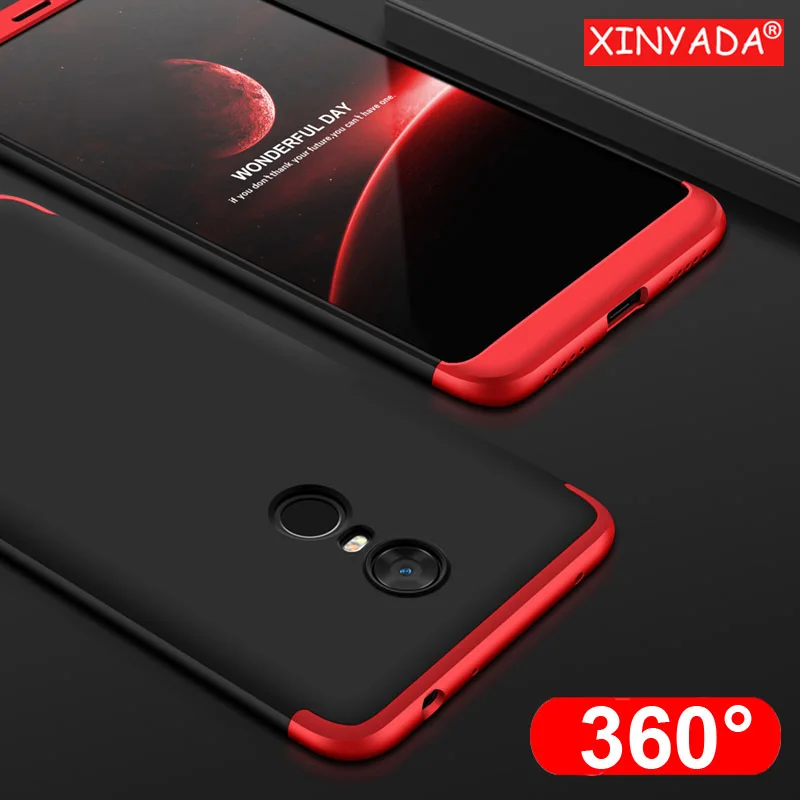 Роскошный бронированный чехол 360 для Xiaomi Redmi 5 Plus Redmi5 Pro, чехол, Жесткий Бампер, защитный чехол