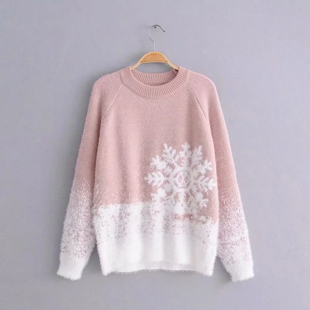 Jiajia 65-9432 European and American fashion snow mink woolen sweater | Женская одежда