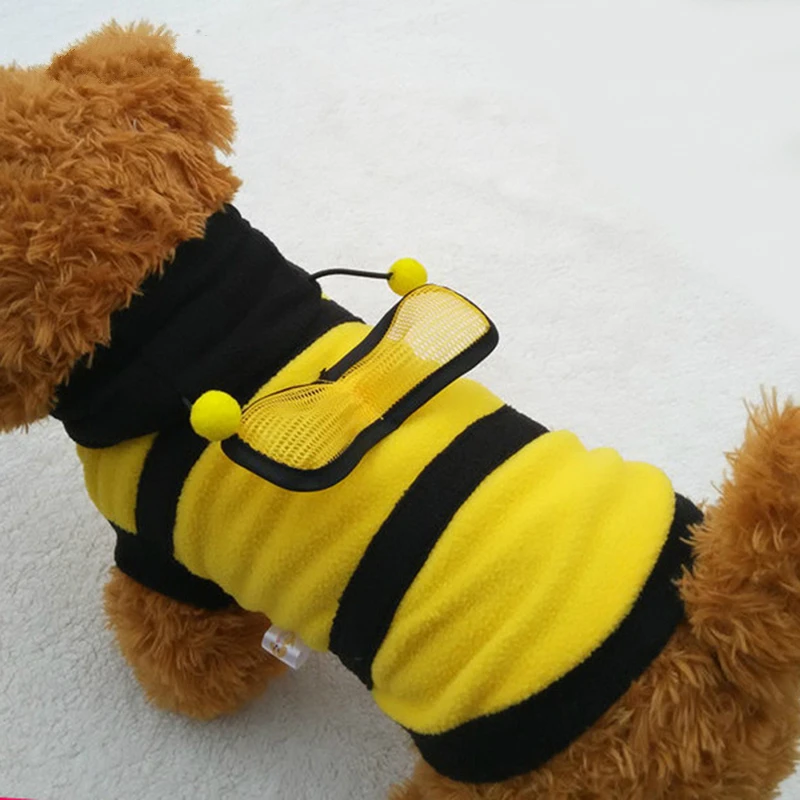Bee Apparel Coat Hoodie Costume Dog Clothes Winter Cat Products Outfit | Дом и сад