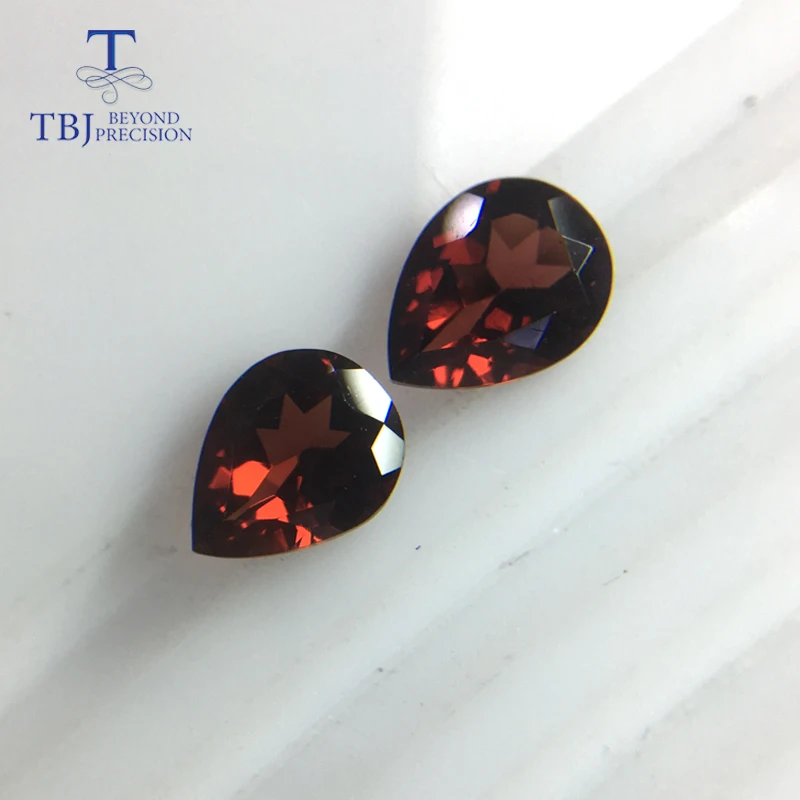 

Tbj , Natural red Mozambique loose gemstone pear 7*9 mm 3.75ct two piece one set for silver gemstone jewelry usd22.99/set .