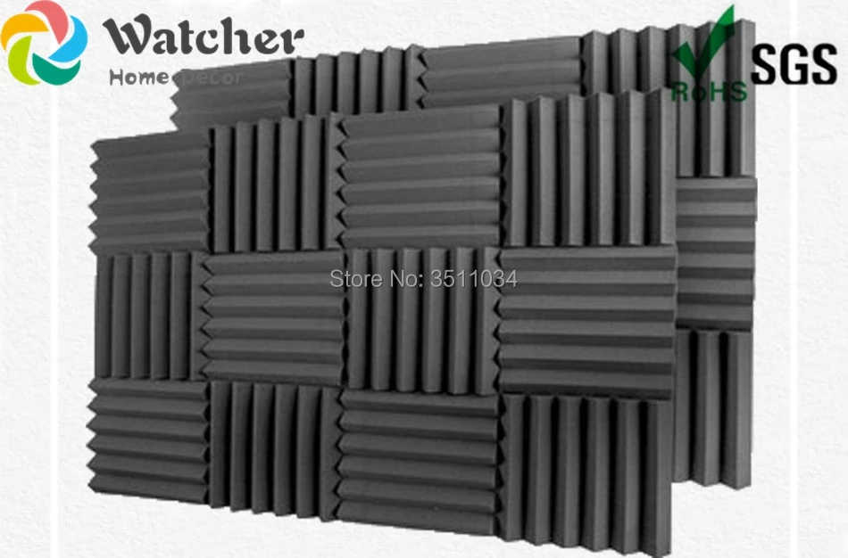 Звукоизоляционная акустическая пена 12 шт. 30x30 см|foam sound|foam acousticfoam wedge |