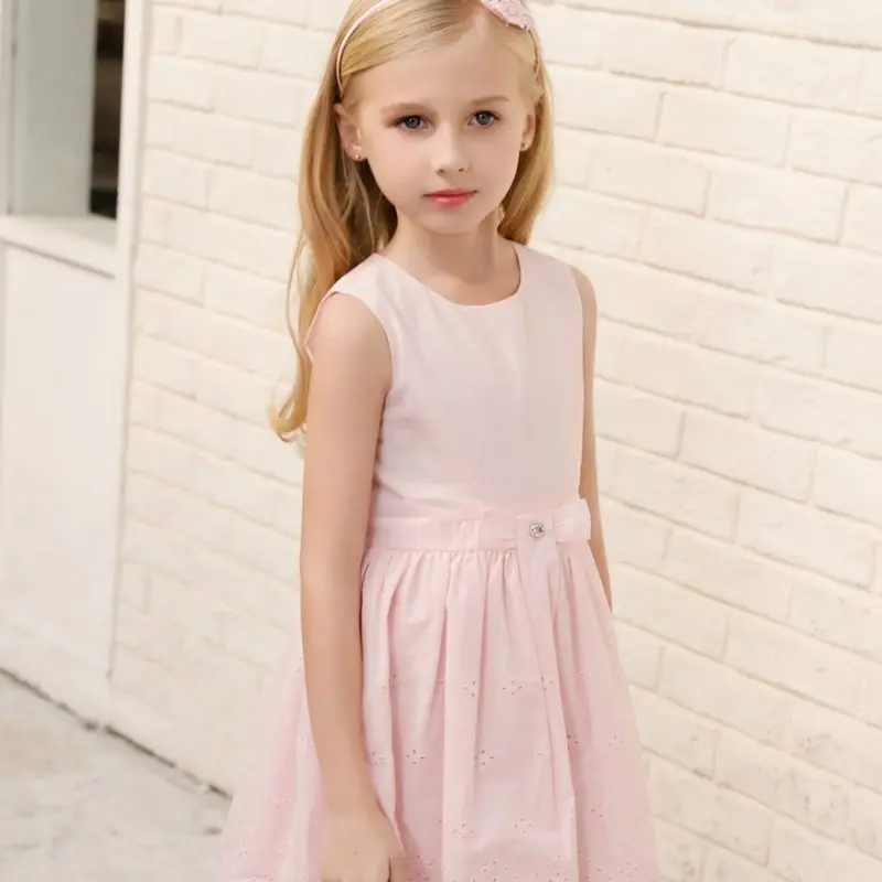 CANDYDOLL 2018 летнее платье для девочек синее без рукавов с градиентом костюм платья