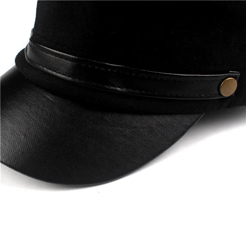 Xthree Vintage Hats For Women New Fashion Wool Military Hat Winter Gorras Planas Snapback Caps Female Casquette Octagonal Cap | Аксессуары