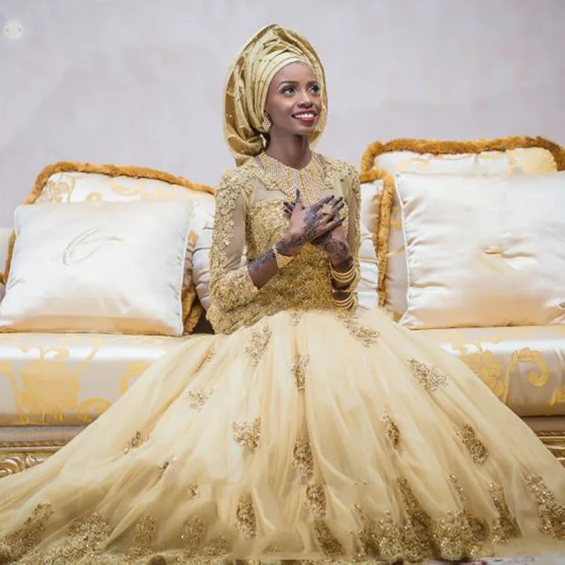 2020 в африканском стиле золотого цвета Vestido de noiva Роскошный традиционный Русалка