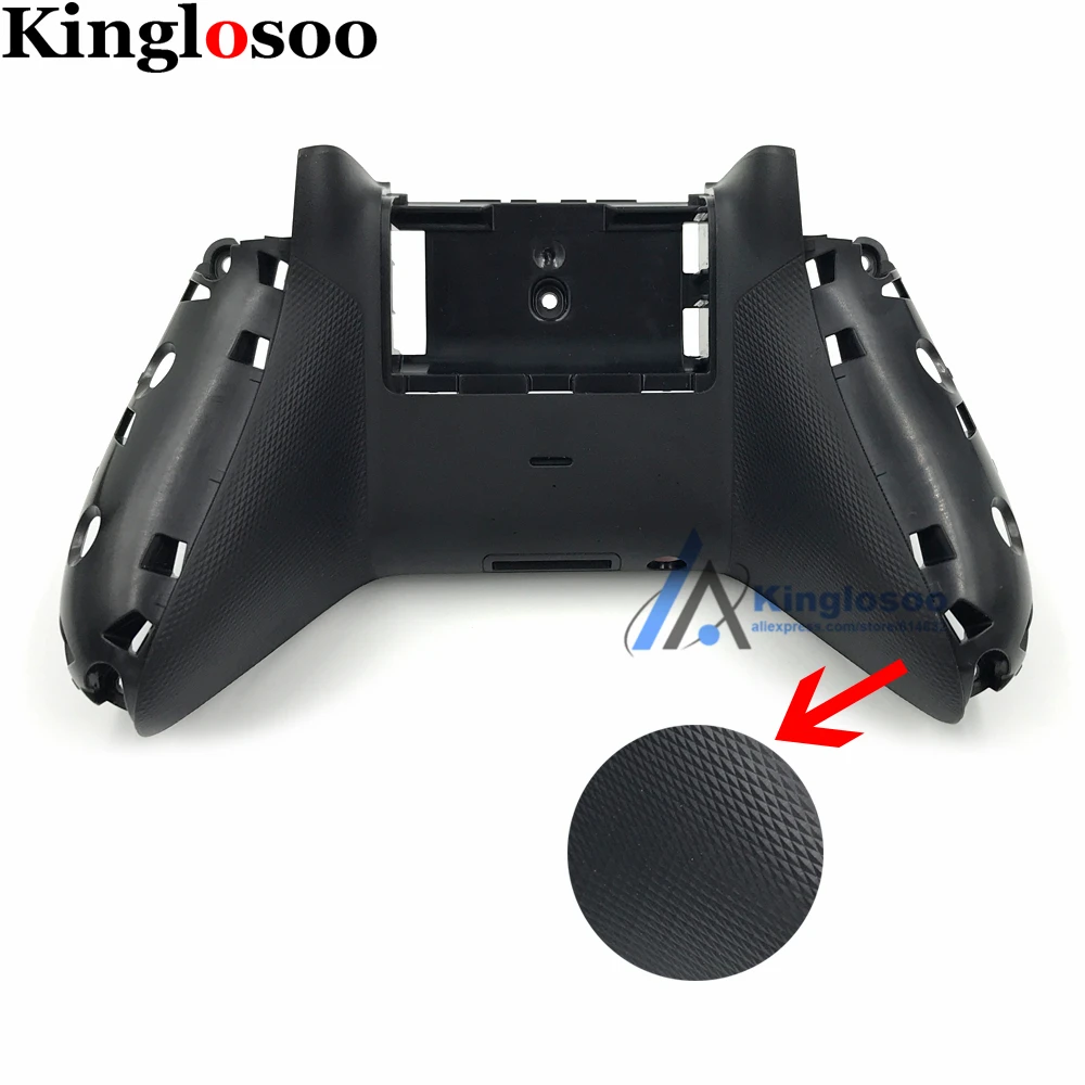 Black 3.5mm headphone jack port controller back cover case shell housing for Xbox One game w/ non-slip particles | Электроника