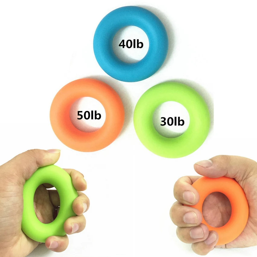 

Finger Hand Grip Ring Silicone Strength Trainer Ring Gripper Finger Workout Fitness Training Power Hand Gripper
