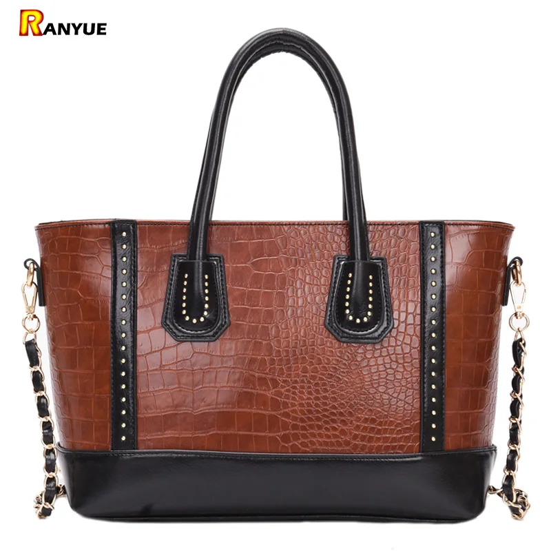 Роскошная трапециевидная сумка из крокодиловой кожи со смайликом дизайнерская