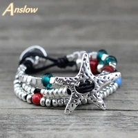 anslow brand new hot sale promotion discount unique silver plated multilayer colorful mothers christmas day gift low0652lb