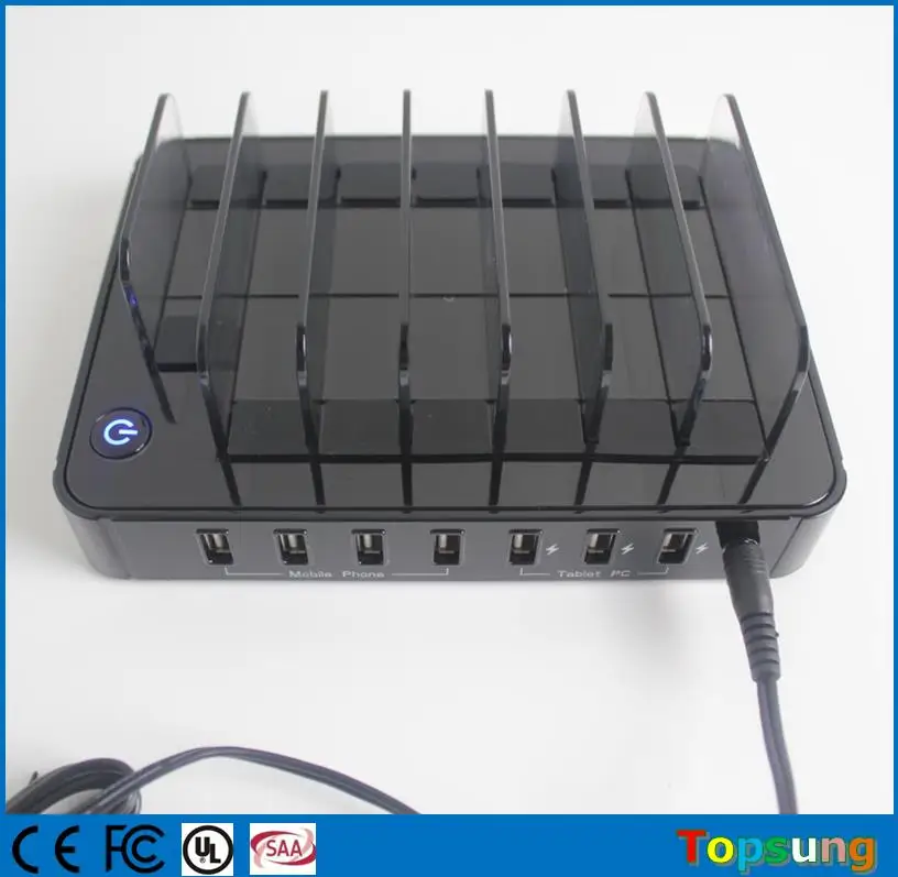 Новый портативный 7 порт мульти usb зарядное устройство адаптер для IPhone Android