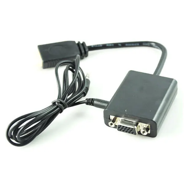 HDMI To VGA HD Converter Cable With VGA+Audio Output | Электроника