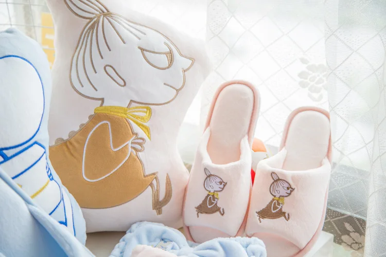 Moomin Новое поступление мультяшная розовая милая плюшевая подушка одеяло теплая мягкая подушка одеяло Muumi синяя подушка