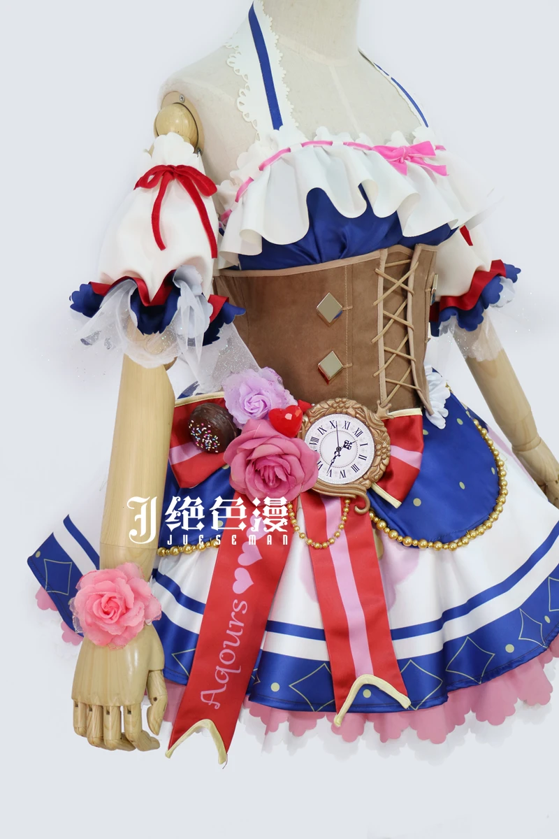 Любовь жить! Солнце! Aqours Валентина боготворили Горничной Лолита форма Косплэй костюм