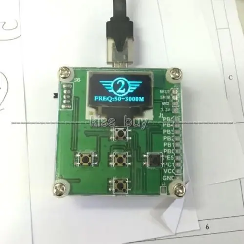 

1MHZ-8000MHZ RF power meter OLED digital display RF power attenuation value meter 8GMZ W Sofware 10W 30DB Attenuator