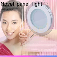 led panel downlight round glass cover lights 6w 12w 18w dimmable ac110v220v high bright ceiling recessed lamps ac85 265 driver