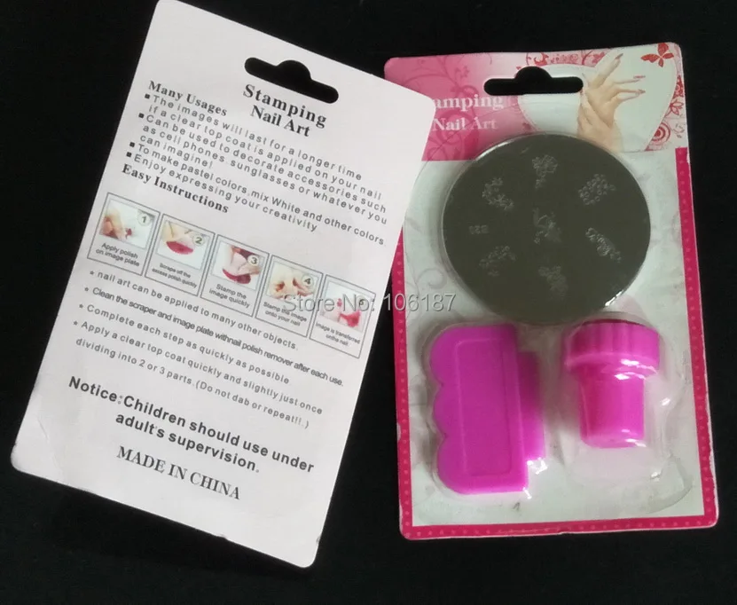 Набор для стемпинга ногтей разные пластины штампы скребки DIY Изображение шаблоны