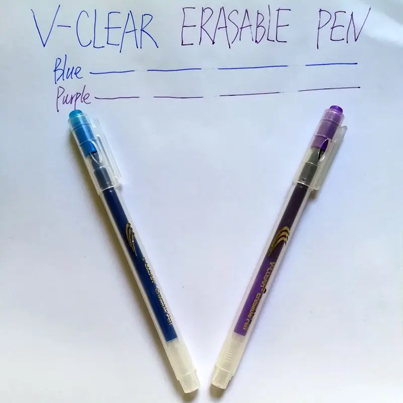 Blue Purple VCLEAR 0,7 мм Kawaii стираемый ручка синий фиолетовый магия гель ручка для школы офиса письменные принадлежности для студентов канцелярские принадлежности ручка интимные аксессуары - Цвет: Blue Purple