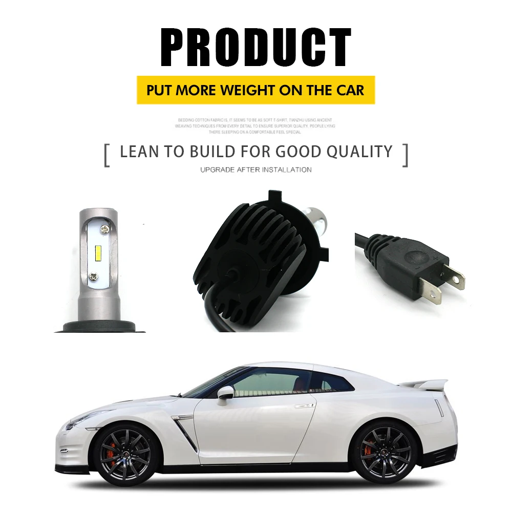 Modifygt S1 H4 Светодиодная лампа для фар H7 Led 9005/HB3 9006/HB4 Автомобильная яркая
