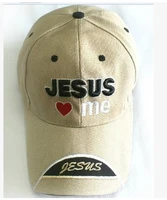 christian gift gospel cap christian hat jesus loves me beige