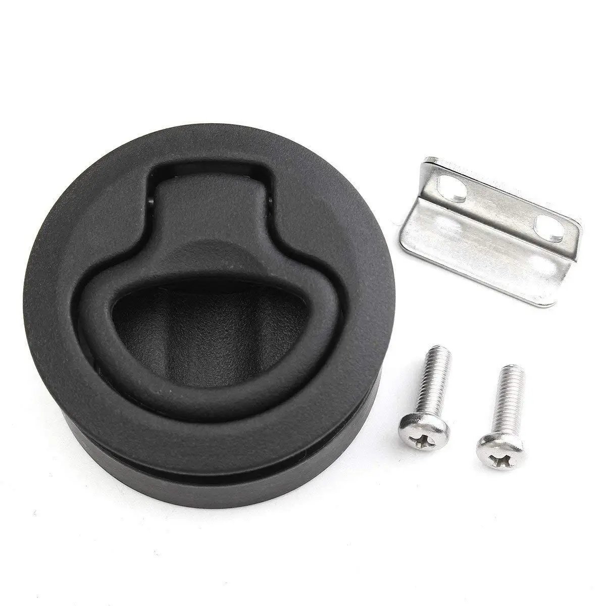 4 Pcs Round Black Flush Pull Slam Latch for RV Boat Marine Deck Hatch Door Replacement Lock | Обустройство дома