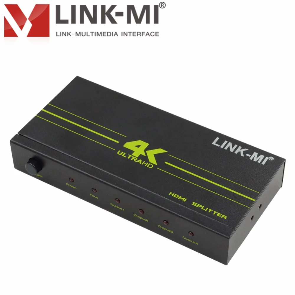LINK MI H104G 4K2K HDMI сплиттер 1x4 3D 1.4a видео аудио формат разрешения 4k2k проектор HDCP 1 4 surpport