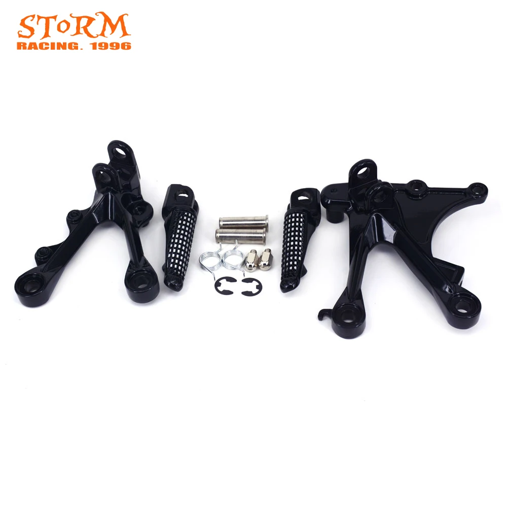 

Front footpegs Foot pegs Footrest Pedals Bracket For KAWASAKI ZX6R ZX-6R 2005-2008 05 06 07 08 ZX636 2005-2006 05 06 Motorcycle