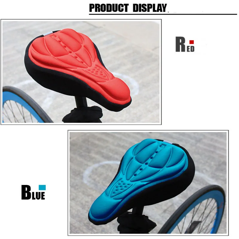 3D Bike Seat Cover Bicycle Soft Saddle Comfortable Foam Seat Cushion Cycling Saddle for Bicycle Bike Accessories