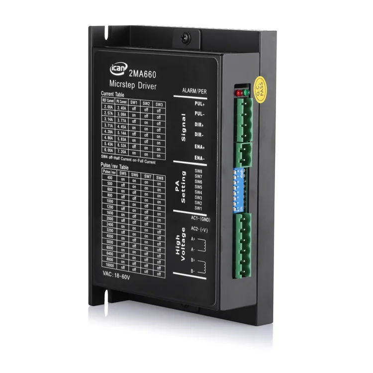 2MA660 Ican 57 86 2 фазный шаговый двигатель драйвер питания напряжение VAC18 80V ток на