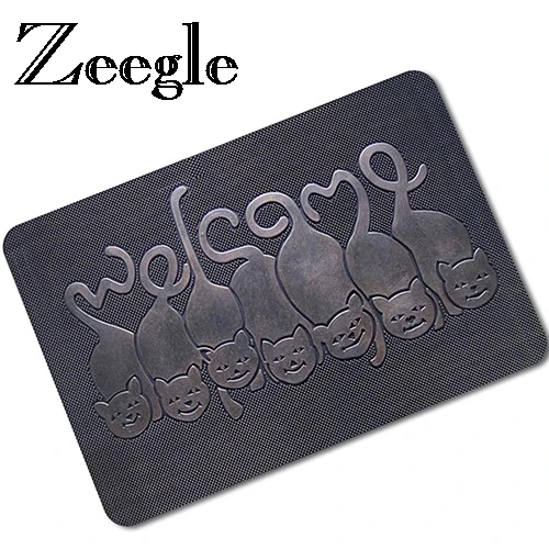 Zeegle 3D дома коврик для ног смешной резиновые напольные ковры нескользящий пола