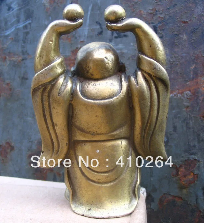 [old craft ] beautiful rare Maitreya Buddha bronze statue (A0314) | Statues & Sculptures