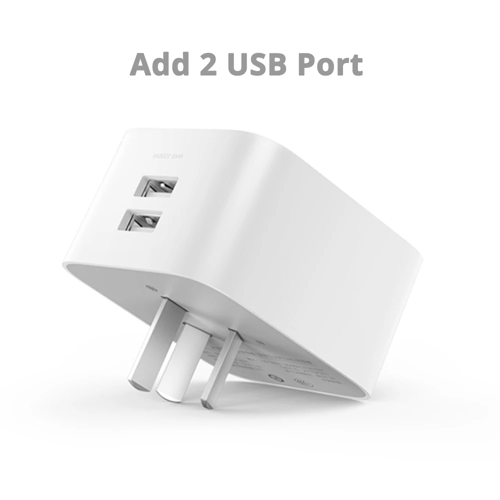 Original Mijia Xiaomi Smart Socket Plug Enhanced Version WiFi Control Power Count Timer Switch Dual USB with AU/US/EU/UK Adapter |